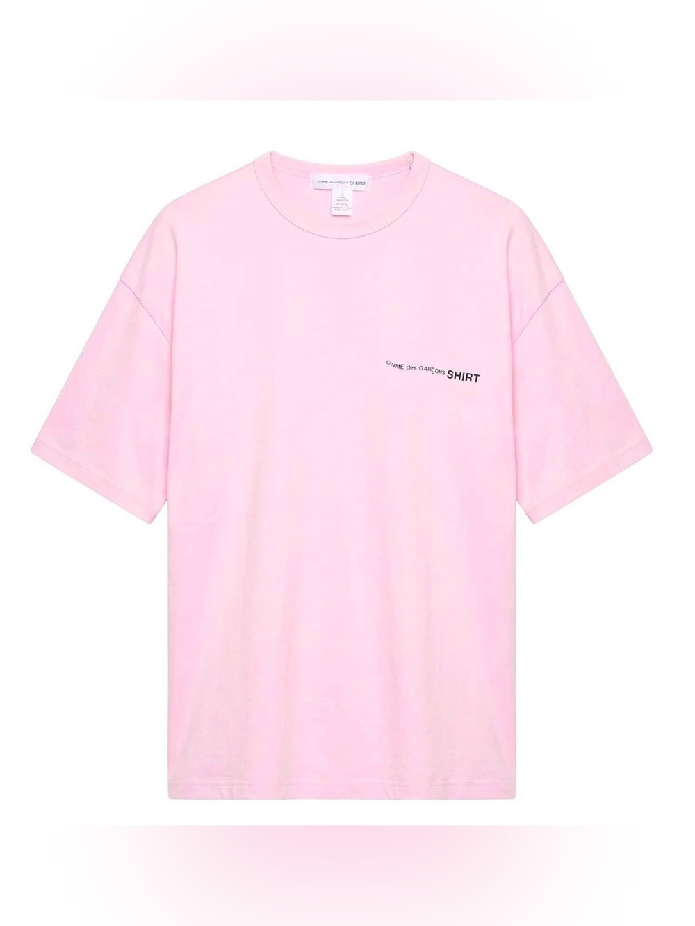 Comme des Garçons Shirt Pink Black T-shirt Mens Size Large NWOT